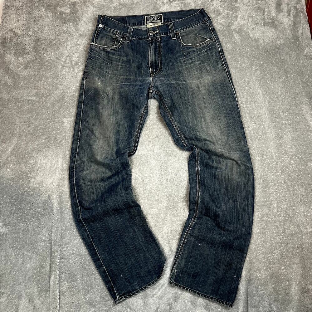 Levi Strauss 514 Slim Straight Jeans Mens 36‎ x 34 Patina Denim Skater Grunge